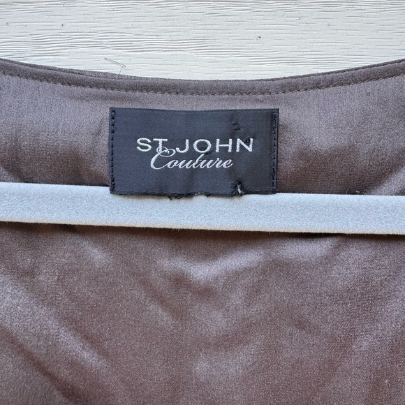 St John Dog Show Metallic Sequin Sheer Flutter Short Sleeve Blouse size small - Picture 4 of 16